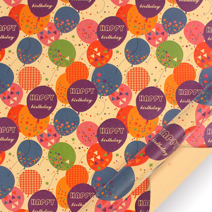 New Happy Birthday Kraft Paper Valentine's Day Birthday Gift Paper Book Cover Gift Wrapping Paper Roll