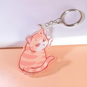 HanXin porte-clés anime holographique imprimé personnalisé breloques en acrylique avec effet pailleté porte-clés holographique dessin animé en plastique sur mesure