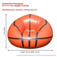 Bestseller - Canapé gonflable en PVC en forme de ballon de football et de basket-ball - Chaise longue pour adultes - Intérieur/extérieur - Capacité 100 kg