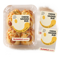 Étiquette autocollante personnalisée pour emballage alimentaire, découpée sur mesure, pour boulangerie, pain, pâtisserie, boîte, logo de marque