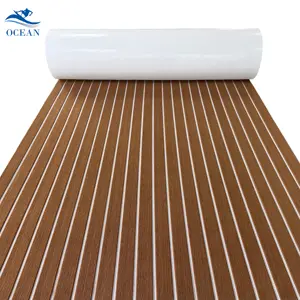 EVA bọt Composite sàn tổng hợp gỗ tếch biển decking chống trượt không thấm nước chống UV tự dính tấm du thuyền thuyền sàn