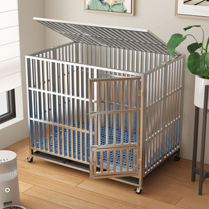 Bán Buôn Du Lịch Gấp Con Chó Lớn Đồ Nội Thất Crate Đóng Mở Con Chó Lồng Thép Không Gỉ Cho Con Chó Lớn - Product Image 2