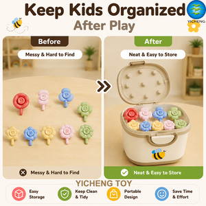 NEW Toddler Flower Color Number Matching <strong>Pegboard</strong> Toy With Storage Box Early STEM Fine Motor Learning Toys CE CPC Certified - Product Image 4