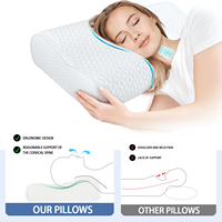 Oreiller réglable Oreillers orthopédiques en mousse à mémoire de forme Oreillers d'allaitement ergonomiques Logo et couleur et taille personnalisés