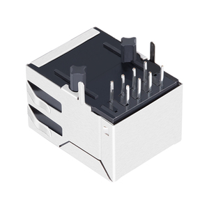 Pulse J0012D21NL Compatible 10/100 Base-T Tab Down 1 Port 8P8C EMI Shielded Ethernet RJ45 <span class=keywords><strong>Jack</strong></span> with Magnetics - Product Image 5