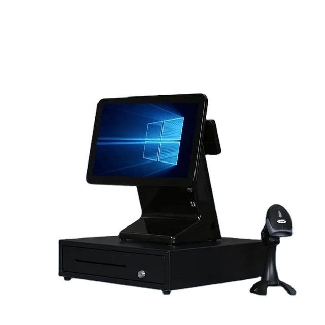 POS Terminal Windows/Android Touch Screen POS All in One With Dual Display