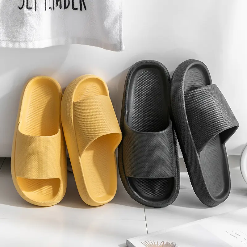2022 Thick Platform Bathroom Cloud Slippers Non-slip Flip Flops Woman Sandals Fashion Soft Sole EVA Indoor Slide Home Slippers