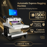 Ensacheuse automatique avec imprimante, machine automatique d'emballage et d'étiquetage de colis pour l'emballage de colis e-commerce