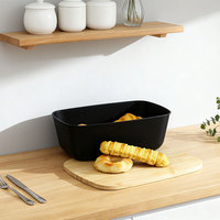Vente en gros Récipient de rangement pour pain de grande capacité Boîte à pain de cuisine en plastique avec couvercle en bambou
