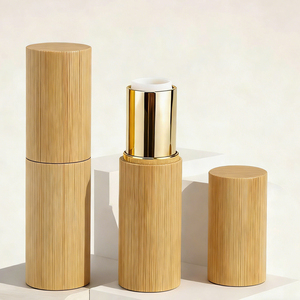Tubo de Lápiz Labial de Bambú Reciclable y Ecológico de 4.5g, Interior Dorado, Empaque Cosmético de Color Personalizado de Lujo para Líneas de Belleza Premium - Product Image 6