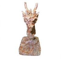 Figurine en pierre précieuse de style chinois, sculptée à la main, en cristal naturel rouge, motif dragon, polie, pour décoration intérieure, objet de collection, cadeau