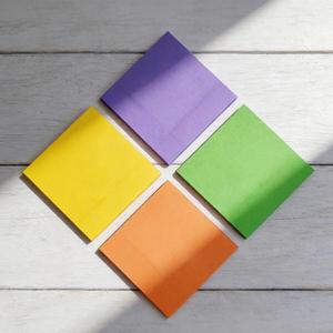4-Piece Set Self-Adhesive Sticky Notes Various Soft Macaron Colors 50 Sheets/Color Multi-Color <b>Memo</b> <b>Pads</b> Customizable - Product Image 1