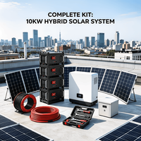 Système solaire hybride 10 kW, kit complet avec batterie LiFePO4 10/20 kWh pour le stockage d'énergie domestique