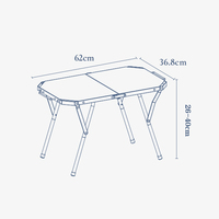 HOMFUL Table de Camping Portable en acier inoxydable Table de Camping pliante Table de pique-nique