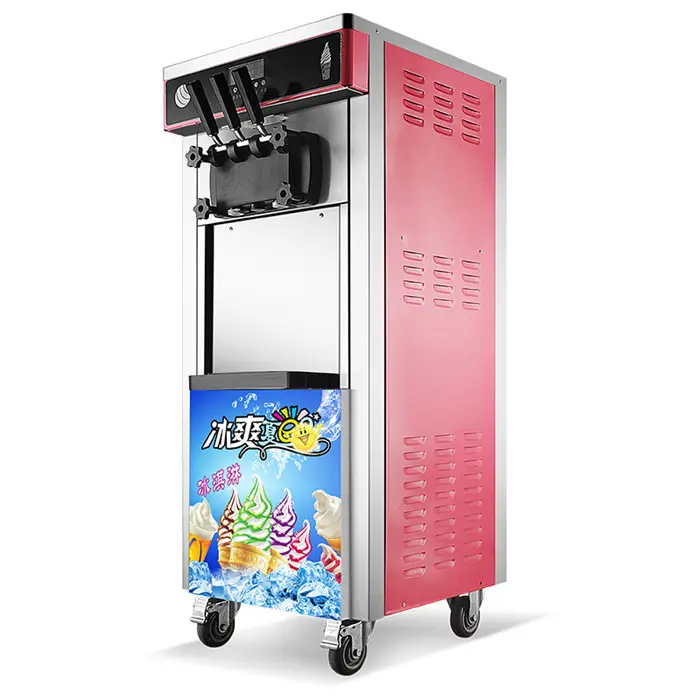 Macchina per gelato Soft in acciaio inossidabile da tavolo refrigerata automatica per gelatiera a compressore