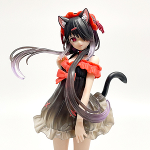 <span class=keywords><strong>Kurumi</strong></span> <span class=keywords><strong>Tokisaki</strong></span> Figura Gato Oreja Camisón Ver. Estatua de chica de Anime, juguete de modelo de PVC coleccionable para regalo de decoración de escritorio - Product Image 1