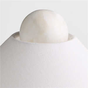 Lampe de table en albâtre moderne de luxe pour villa et hôtel, abat-jour en lin d'albâtre naturel, LED E26, vente en gros d'usine, export, lampe de table Seraph - Product Image 3