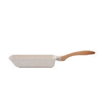 Jierjeetee — poêle à frire rectangulaire en alliage d'aluminium, antiadhésive, pour omelettes japonaises Tamagoyaki, Mini poêle à œufs avec couvercle