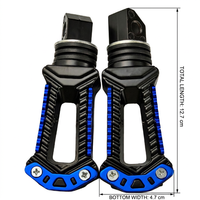 Repose-pieds arrière universels en alliage d'aluminium CNC à forme de croissant multiples pour la plupart des motos