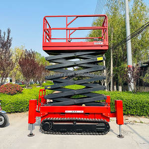 Platform kerja udara 320kg, gunting hidrolik mendorong sendiri, Platform pengangkat meja Crawler, pengangkat tangga listrik - Product Image 3