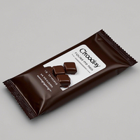 Sacs en plastique personnalisés en gros avec logo, pochettes plates à scellage arrière pour le stockage de snacks/chocolats/croustilles
