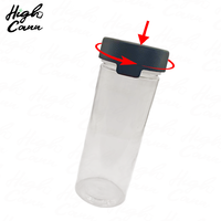 Botol Plastik PET Berkualitas Baik dengan Tutup Putar dan Tekan, Cincin Pengaman, Label Kustom