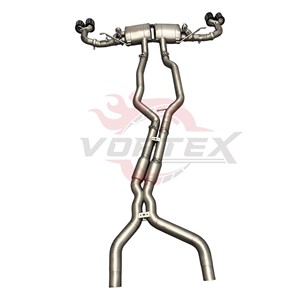 ท่อไอเสียไทเทเนียมแบบพ่นทรายน้ำหนักเบาพิเศษ Vortex สำหรับ Porsche Cayenne 957 ปี 2006-2010 ชุดควบคุมวาล์ว Catback - Product Image 3