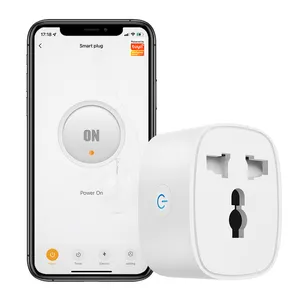 Uk Plug Outlet Adapter Inteligente Elétrica Google Home Alexa 16A Monitor De Energia Universal Tuya Wi-fi Inteligente Tomada