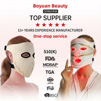 Masque facial LED 4D, 88 ampoules LED, 278 faisceaux, thérapie par lumière rouge, bleue et infrarouge, appareil de soin de la peau en silicone