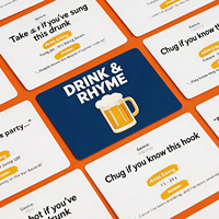 Kit de jeu de fête tout-en-un : cartes flash amusantes, verres à shot, balles de beer pong pour des soirées en groupe.