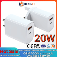 Emballage de boîte avec logo personnalisé PD de voyage chargement super rapide de téléphone portable adaptateur secteur Ucb C 20w
