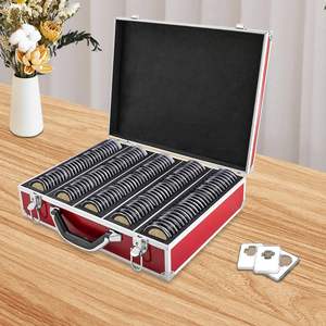 Boîte de rangement en aluminium <span class=keywords><strong>pour</strong></span> cartes de sport personnalisées, présentoir de <span class=keywords><strong>CD</strong></span>, boîte de rangement <span class=keywords><strong>pour</strong></span> cartes classées avec serrures à combinaison - Product Image 2