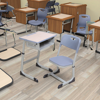 Table et chaises d'étude en bois au design moderne pour étudiants Mobilier pour étudiant unique pour l'école primaire et secondaire