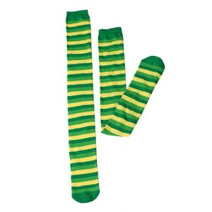 Décoration de fête <span class=keywords><strong>Saint</strong></span> <span class=keywords><strong>Patrick</strong></span> Irlande vert rayé décoration de dame bas rayés femmes cuisse chaussettes hautes pour filles femmes - Product Image 3