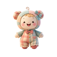 Peluche douce et mignonne pour filles, modèle de dessin animé pour le sommeil réconfortant, série Fantasy, 30 cm, pour les 2-14 ans