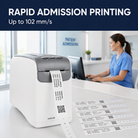 Printer Gelang Tangan Thermal Transfer Direct Thermal 300 DPI untuk Zebra ZD510 Mencetak Gelang Tangan Pasien Rumah Sakit