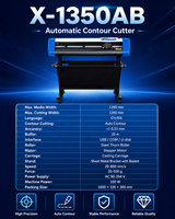 X-1350AB CCD Konturschneideplotter 1350mm Auto-Kontur-Vinylschneider ±0,01mm für Etikettenaufkleber Auto-Dekor UV-Druck