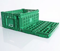 Caisses en plastique pliables Huidu, empilables et pliables, conteneurs gigognes pour le transport et le stockage
