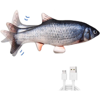 Jouet pour chat de haute qualité, poisson dansant électrique USB à la catnip, jouet interactif pour chat, poisson électrique vibrant et agitant les ailes