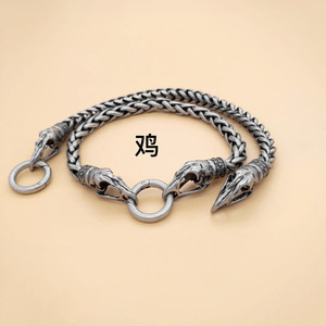 Bracelet unisexe en acier inoxydable rétro avec signe du zodiaque, design à maillons, cadeau bijoux - Product Image 2