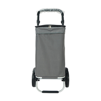 Chariot de courses pliable portable Oeytree avec poignée ergonomique réglable, sac amovible et roues détachables