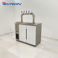 Machine à refroidir et distribuer la bière pression à 4 robinets, refroidissement direct, en acier inoxydable, avec affichage numérique, équipement de réfrigération pour usage commercial
