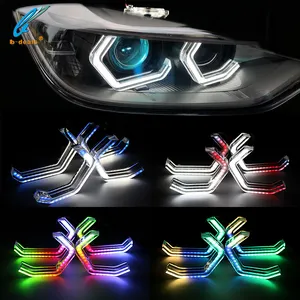 1 Set LED RGBW Chasing Hexagon Angel Eyes Iconic Style RF Remote Controller For BMW F30 F32 F80 F82 E60 M5 E90 M3 M4