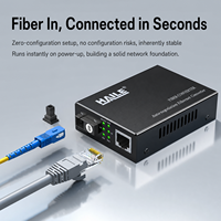 Équipement de fibre optique HAILE, convertisseur de média fibre optique 10M/100M/1000M, 100M monomode monofibre, 1 optique 1 électrique, 80km