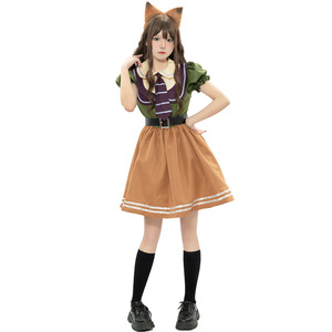 Zootopia Cosplay Nick Wilde Costume Green Dress With Fox Ears And Tail For Anime Role Play 14 Years Up - Product Image 3