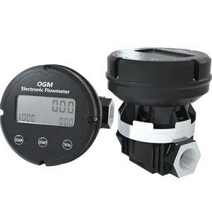 Medidor de flujo Digital electrónico de alta precisión, engranaje ovalado de combustible Ogm, medidor de flujo de aceite