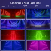 AICPOSE RGB 8 Yeux Laser Mobiles DMX512 Barre de Lumière Laser Scénique à Tête Mobile