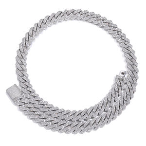 שרשרת חוליות מצופה זהב 18 קראט דו-שכבתית 14 מ\\\"מ בסגנון היפ הופ, מתנה אופנתית יוניסקס - Product Image 2