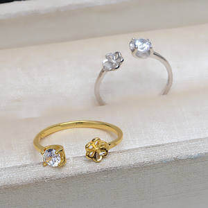 Accessoires de bijouterie DIY en argent S925, style simple, anneau de cheveux ouvrant en forme de pneu, avec support vide pour perles de 6 à 8 mm, taille 3975 mm - Product Image 3