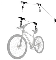 Palan à vélo/système de poulie aérienne avec capacité de 100lb pour vélos, échelles